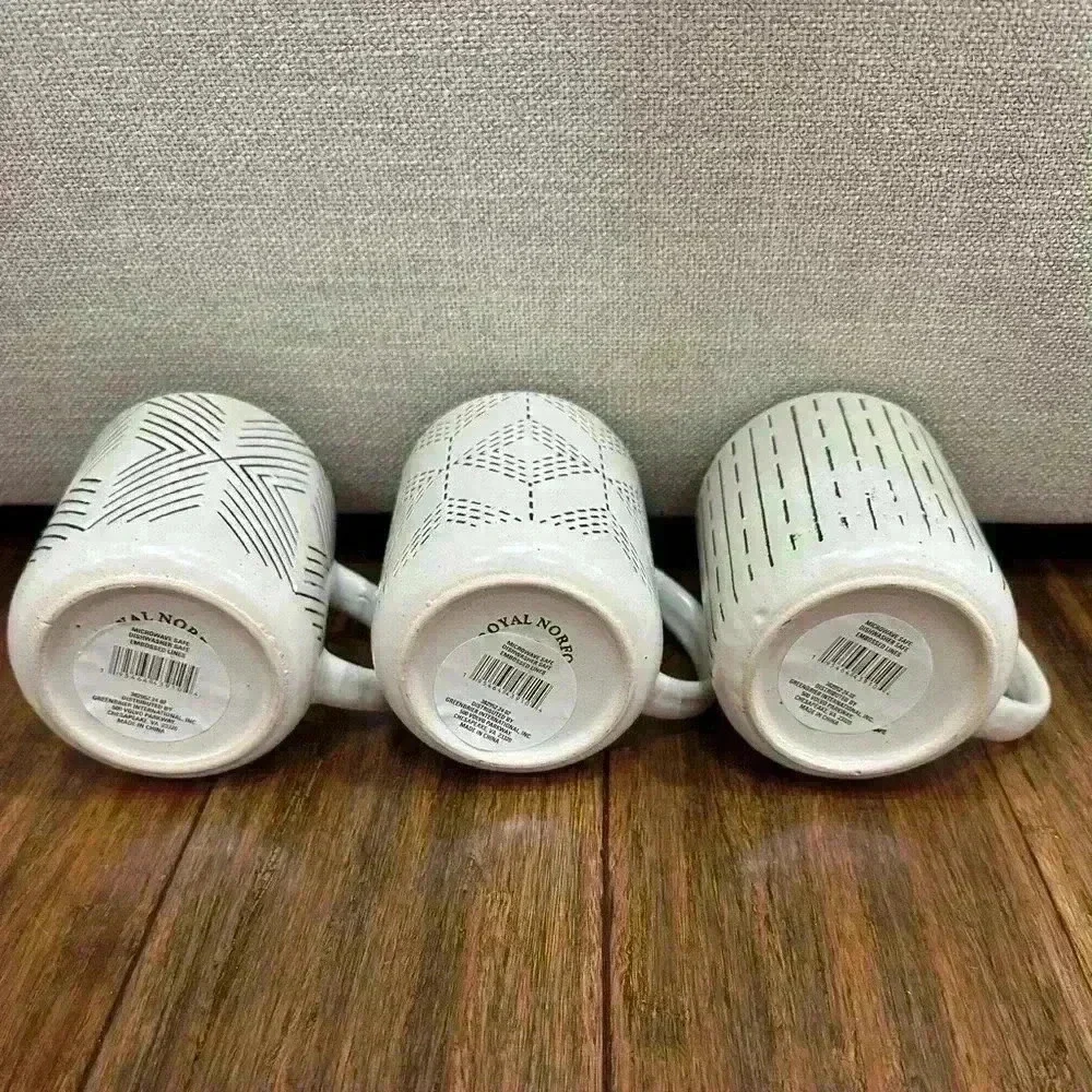 Stoneware Mugs - set of 3 - Brand New